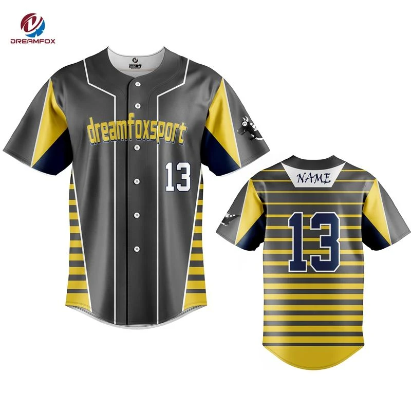 Ny ankomst Populær brugerdefineret baseball-trøje, softball-jersey-design
